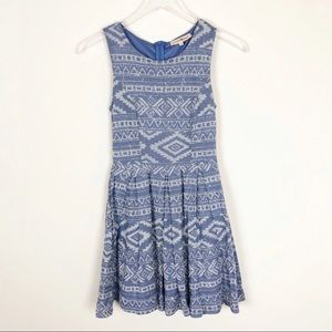 Altar’d State Blue Geometric Aztec Dress Sz XS